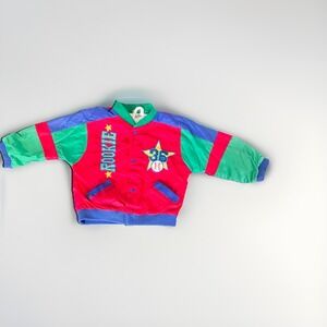 Cuties by Judy Windbreaker Jacket Baby 18 Month Color Block 90s Baseball Rookie